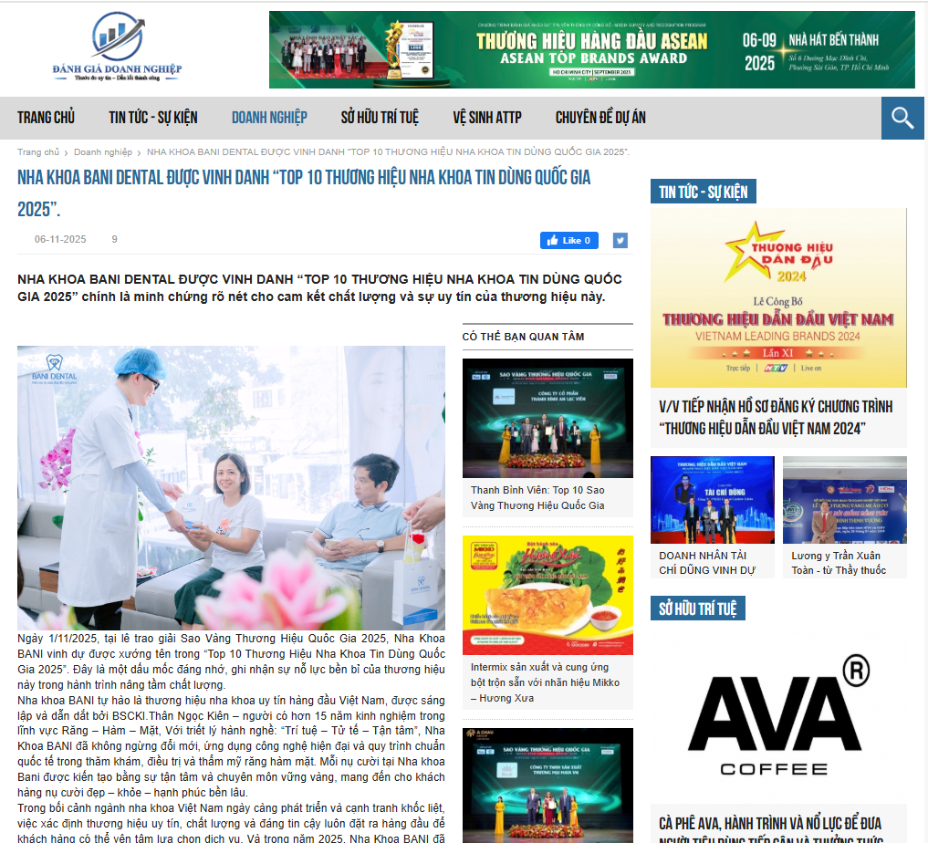 Hành trình xây dựng thương hiệu NHA KHOA BANI DENTAL trở thành biểu tượng của ngành nha khoa Việt Nam