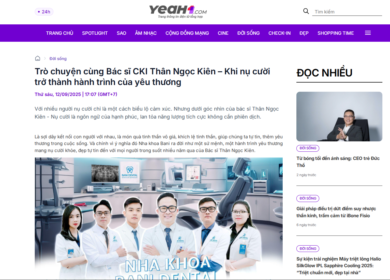 Trò chuyện cùng Bác sĩ CKI Thân Ngọc Kiên – Khi nụ cười trở thành hành trình của yêu thương